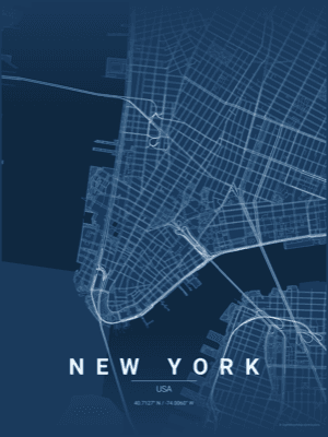 Blueprint theme - New York sample poster