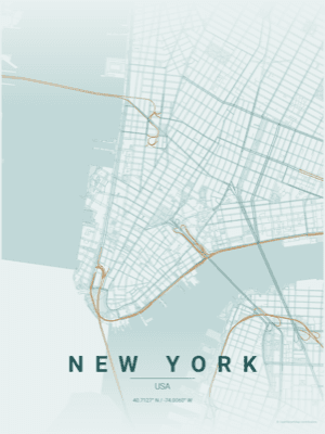 Copper Patina theme - New York sample poster