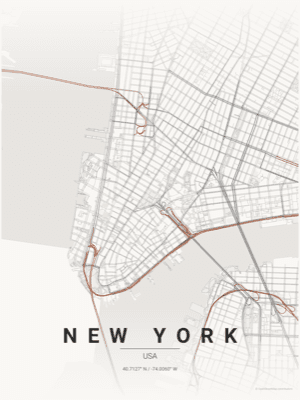 Japanese Ink theme - New York sample poster