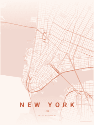 Sunset theme - New York sample poster